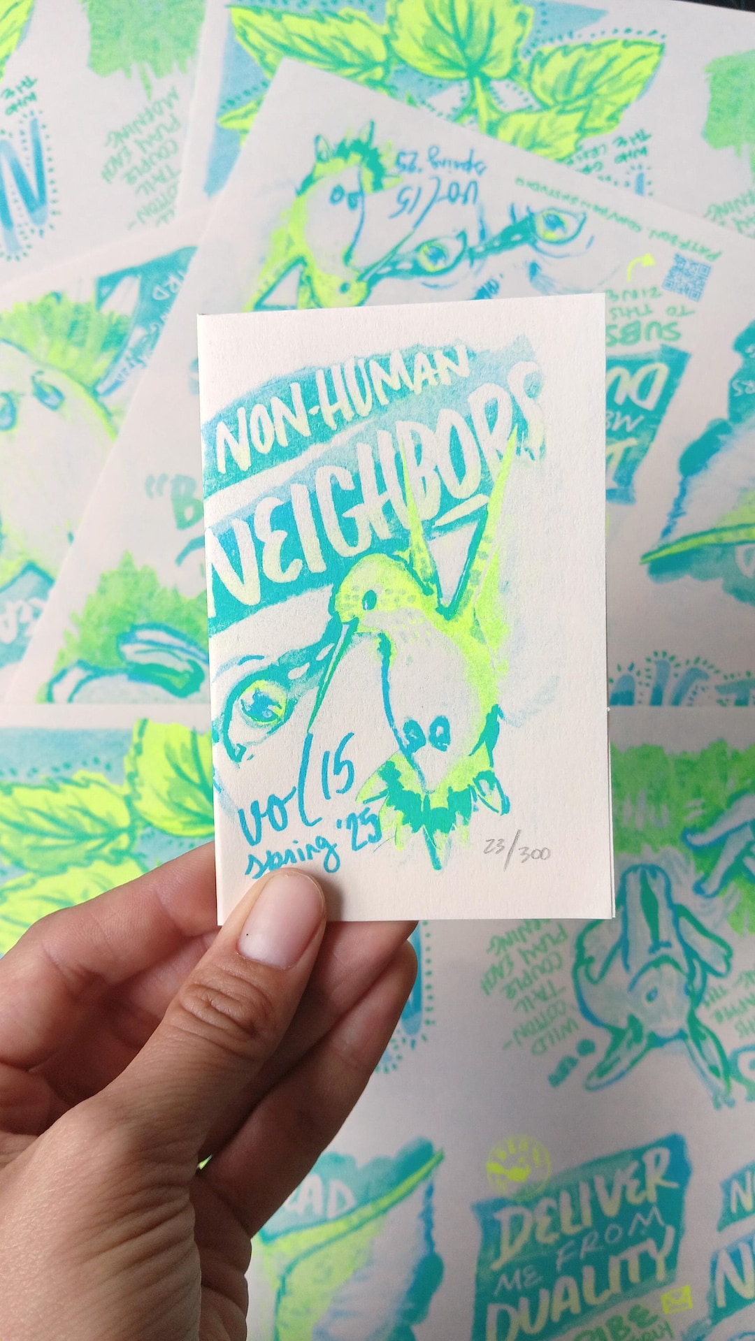 Non-human Neighbors Mini Zine #15 - Limited Edition Riso Prints - Run ...