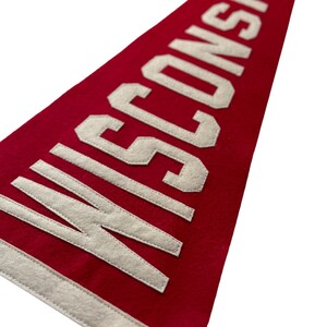 Vintage Inspired Wisconsin Pennant - Etsy