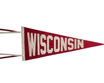 Vintage Inspired Wisconsin Pennant