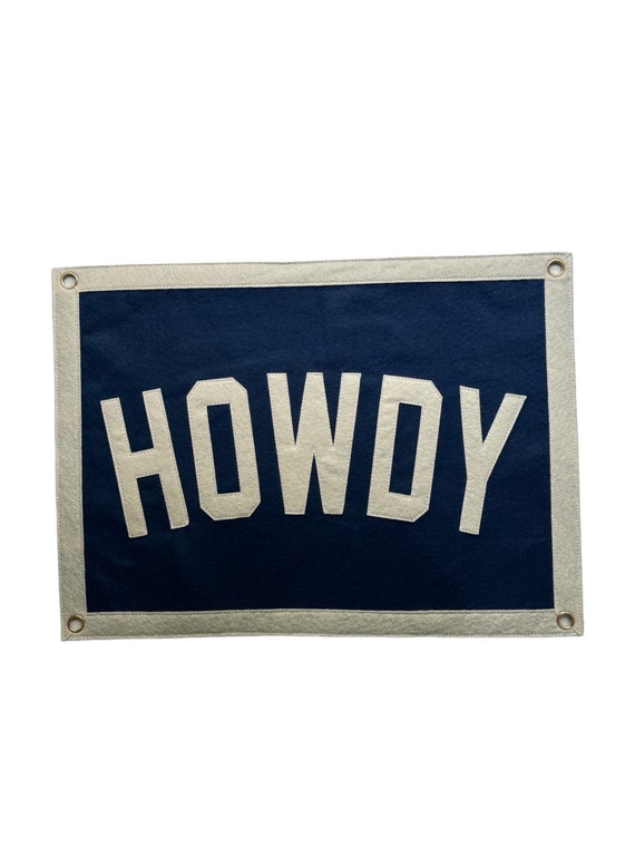 Vintage Inspired Howdy Wall Pennant