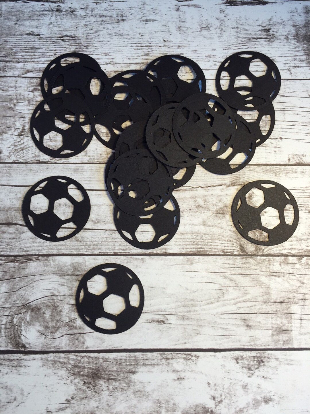 Soccer Ball Die Cut - Black Paper - Pack of 25 - Football, Goal, Sports ...