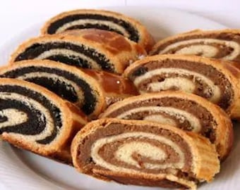 Poppy, Walnut or Chocolate Roll (Beigli, Bejgli, Roulade, Kalacs, Strudel, Kolachi) (Hungarian, German, Croatian, Romanian Dessert Cookie)