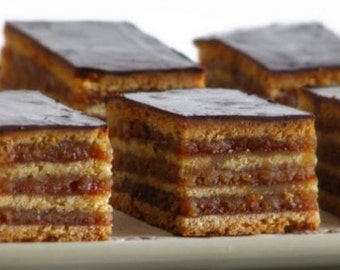 Ungarische "Zserbó Süti" Dessert - Gerbeaud Schokolade, Nuss und Marmelade Dessert (weltberühmt) Ähnlich wie kroatische Madjarica Kolac German