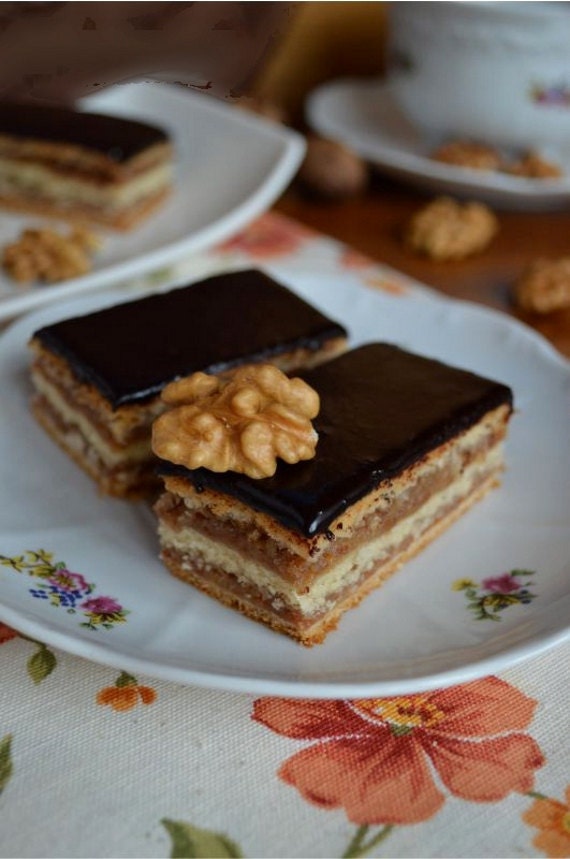 Hungarian Zserbo Suti Dessert Gerbeaud Chocolate Etsy