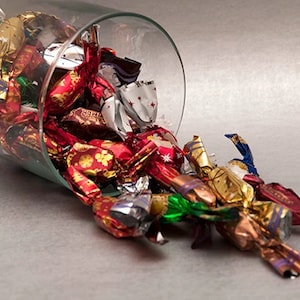 Szaloncukor Christmas Candies -  Handmade Hungarian EASTER Tree Candy / Chocolate Cookie Candy Ornament (Hungary)
