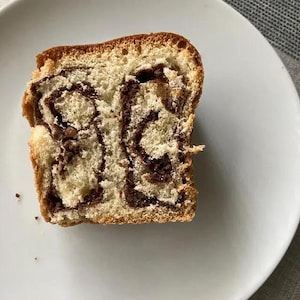 Romanian COZONAC Sweet Bread with Chocolate, Walnut, Raisins, and Turkish Delight. Bulgarian, Serbian Christmas Dessert Kozunak Tsoureki