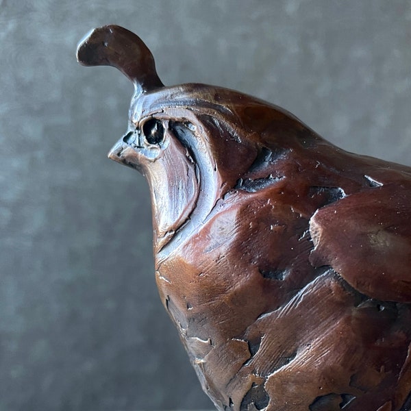 Bronze Quail Sculpture Etsy