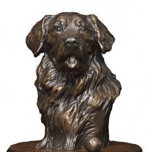 GOLDEN RETRIEVER SCULPTURE, Patron Saint of Tennis Balls, Cast Bronze Sculpture, Dog Lover Gift, Luxury Art Decor by Artist Kindrie Grove image 3