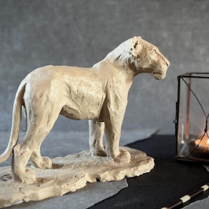 BRONZE LIONESS SCULPTURE, Savannah Queen i, Pre-casting Special, Metal Art, African Wildlife, Lion Lover Gift by Artist Kindrie Grove