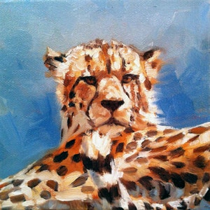 CHEETAH PRINT, Animal Art Print, Signed, Limited Edition Wall Art, Premium Canvas or Paper, Cheetah Lover Gift by Artist Kindrie Grove