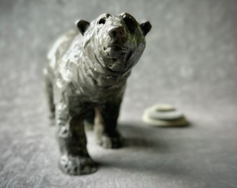 POLAR BEAR SCULPTURE, Ice Bear, Original Art, Hand-Cast Bronze Sculpture by Canadian Artist Kindrie Grove