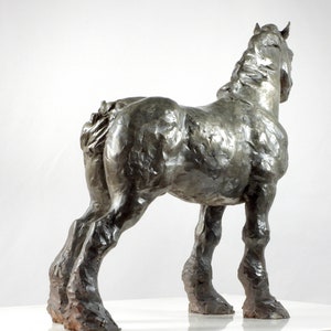 BRONZE CLYDESDALE SCULPTURE, Windblown ii, Impressionist Art Horse Sculpture, Luxury Art Decor, by Canadian artist Kindrie Grove image 3