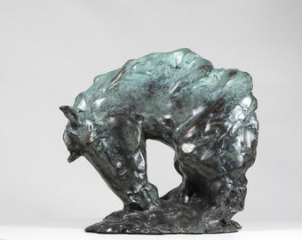 BRONZE HORSE HEAD, Arch, Impressionist Art, Horse Lover Gift, Sculpture by Canadian artist Kindrie Grove
