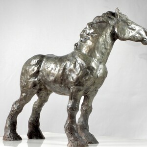 BRONZE CLYDESDALE SCULPTURE, Windblown ii, Impressionist Art Horse Sculpture, Luxury Art Decor, by Canadian artist Kindrie Grove image 4