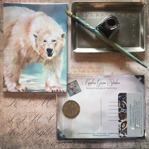 Peintures animalières, jeu de cartes postales artistiques, collection d'articles de papeterie de l'artiste canadienne Kindrie Grove