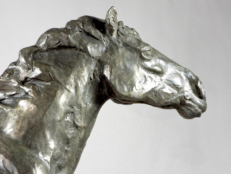 BRONZE CLYDESDALE SCULPTURE, Windblown ii, Impressionist Art Horse Sculpture, Luxury Art Decor, by Canadian artist Kindrie Grove image 7