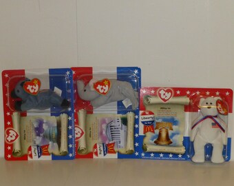Ty American Trio Beanie Babies (Set of 3)