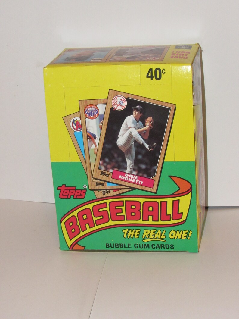 1987 Topps Baseball Wax Box from a Sealed Case