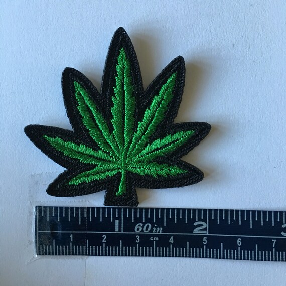 Rhinestone Cannabis Marijuana Leaf Hotfix Iron On Transfer Applique Craft