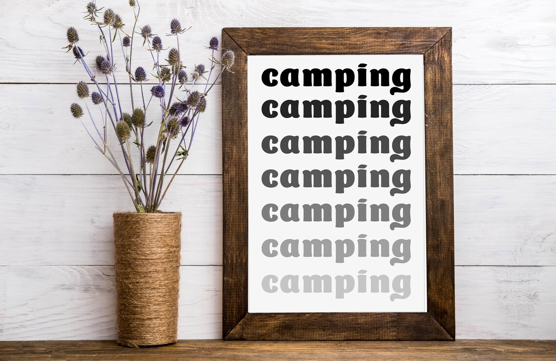 Camping Poster Printable Art Nature Wall Art Quotes - Etsy