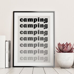 Camping Poster Printable Art Nature Wall Art Quotes - Etsy
