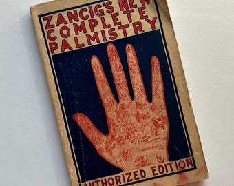 Vintage Palmistry Book Zancigs Complete Palmistry Palm Reading Fortune Telling Occult Divination Cheiromancy Future Reading