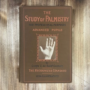 Vintage Palmistry Book The Study of Palmistry Palm Reading Occult Divination Tarot Fortune Telling Cheiromancy - Germain