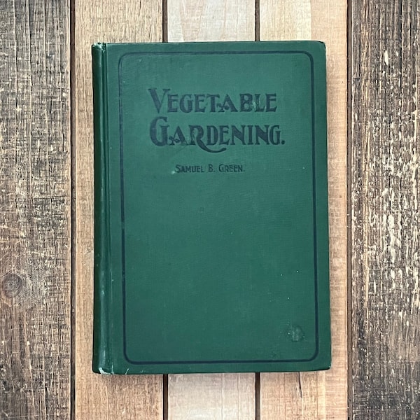 Vintage Herb Garden Book Vegetable Gardening Hardcover Plant Lady Garden Decor Rustic Farmhouse Home Grown Illustrated Guide