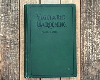 Vintage Herb Garden Book Vegetable Gardening Hardcover Plant Lady Garden Decor Rustic Farmhouse Home Grown Illustrated Guide