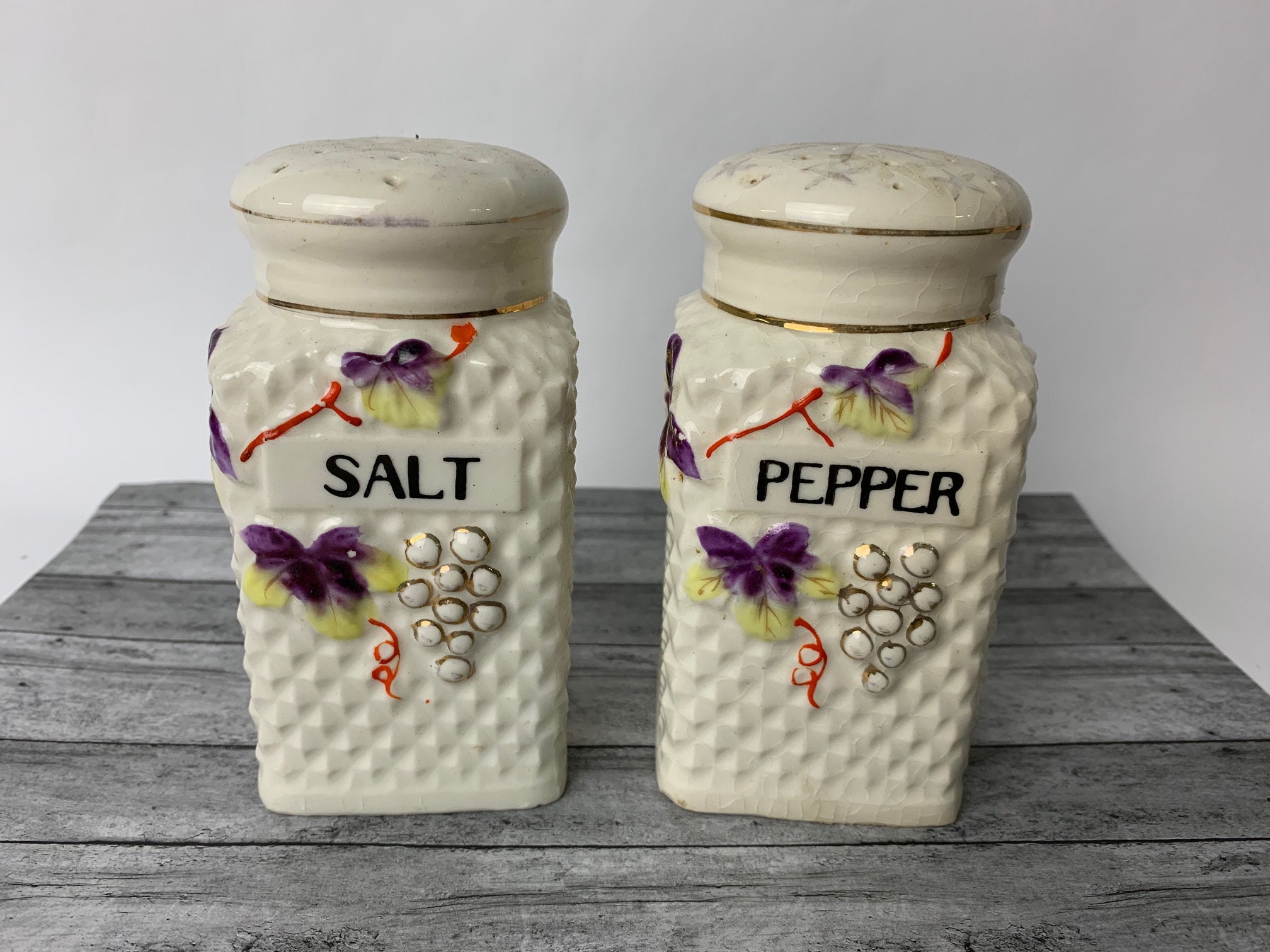 Vintage Salt & Pepper Shakers Made in Japan Etsy