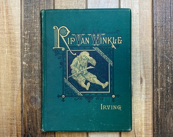 Vintage Rip Van Winkle Book by Washington Irving Ultra Vintage Collectible Hardcover