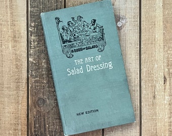 Vintage Salad Cookbook Salad Dressing Summer Recipes Kitchen Decor Retro Cooking Healthy Meal Planning Hardcover Cook Book