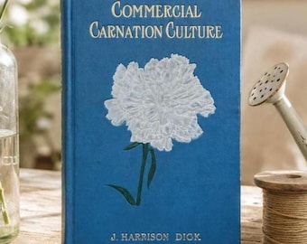 Vintage Flower Book Florist Gift Decorative Hardcover Flower Market Ornamental Blooms Commercial Carnation Culture