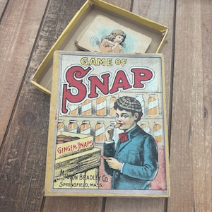 Vintage Snap Card Game: 1905 Milton Bradley Family Game Night