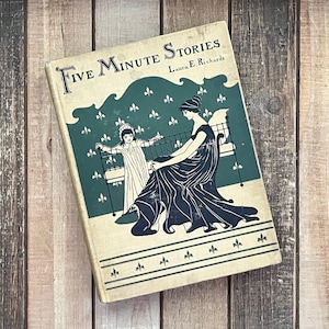 Antique Children&#39;s Book Old Fairy Tales Illustrated Hardcover Bedtime Stories Vintage Girls Room Decor