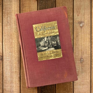 Vintage California Book West Coast Home Decor Los Angeles San Francisco Monterey Bay Area Coastal Decorative Book Gift for Friend