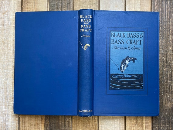 Vintage Bass Fishing Book Fisherman Gift Man Cave Lodge Decor