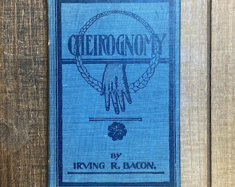 Vintage Palmistry Book Occult Fortune Telling Horoscope Small Blue Antique Hardcover A Method Of Cheirognomy