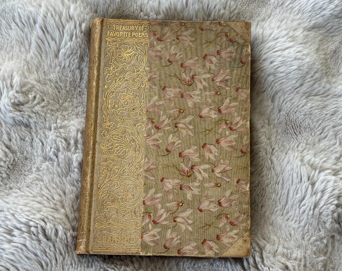 Antique Poetry Book of Poems Illustrated Decorative Books Victorian