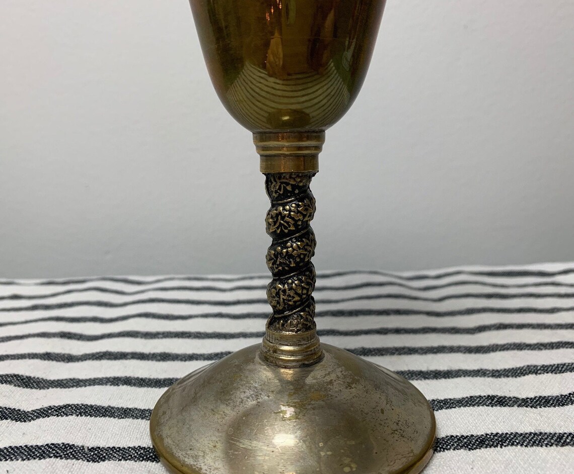 Vintage Silver Goblet Nice Patina Spain Etsy