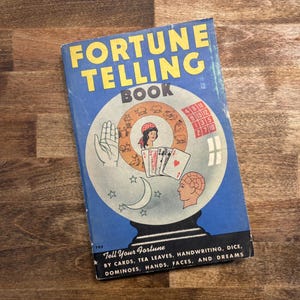 Vintage Fortune Telling Book Divination Tools Antique Occult Future Reading Guide Astrology Palmistry Hand Phrenology Head Crystal Ball