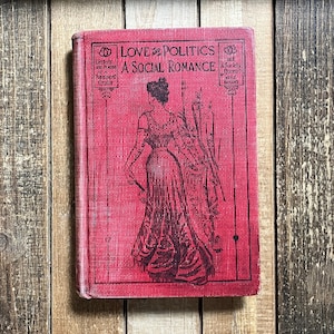 Vintage Historical Love Story Book American US History Antique Art Literature First Edition Hardcover Love and Politics