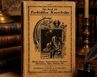 Book of Forbidden Knowledge Printable Black Magic, Spells, Charms Digital PDF Download