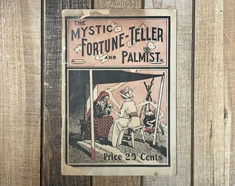 Vintage Palmistry Booklet The Mystic Fortune Teller and Palmist - Witchcraft - Occult Decor - Medical Advertisement