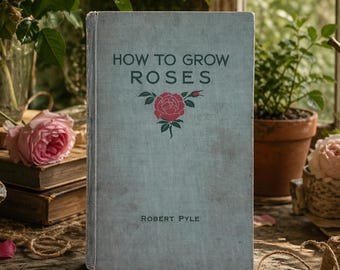 Vintage Rose Book Flower Garden Prints How To Grow Roses Victorian Home Decor Botanical Gift for Her Antique Hardcover Illustrated