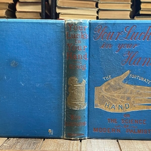 Libro de quiromancia vintage Adivinación Espiritualidad Tu suerte Tu mano Horóscopo Adivinación Tarot Astrología Vintage ilustrado Tapa dura