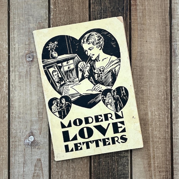 Vintage Love Letters Writing Guide Art Deco Romance Booklet 1930s Ephemera Antique Courtship Book Valentine's Day
