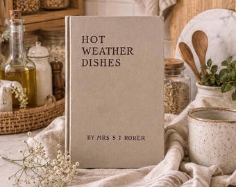 Vintage Cookbook 1888 Antique Cookbook Summer Recipes Kitchen Decor Old Cook Book Hot Weather Dishes by Mrs Rorer