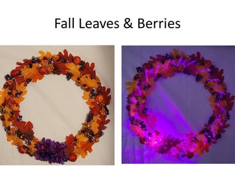 Light Up Fall and/or Halloween Wreath