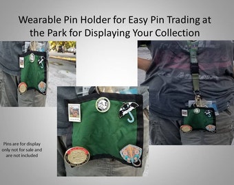 Wearable Disney, Busch Gardens, SeaWorld, & Universal Pin holder for Easy Trading, as well as showing off your pins you have collected
